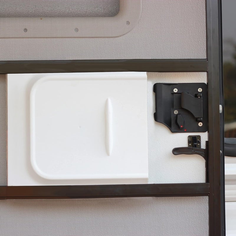 RVMATE Screen Door Slide with Slide Stop, 12" Panel for RV, Trailer, Camper, Motor Home, White - Image 3