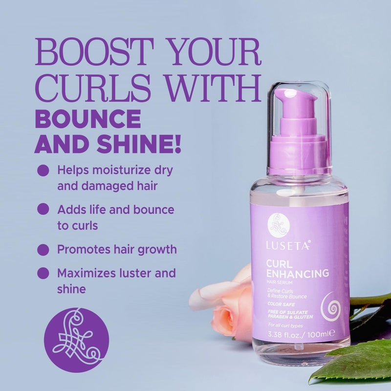 L LUSETA Luseta Curl Enhancing Hair Oil Define Curl & Restore Bounce Anti-frizzing and Smoothing for Curly Hair Type 3.38oz - Image 2