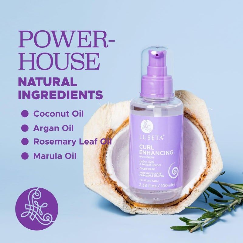 L LUSETA Luseta Curl Enhancing Hair Oil Define Curl & Restore Bounce Anti-frizzing and Smoothing for Curly Hair Type 3.38oz - Image 3