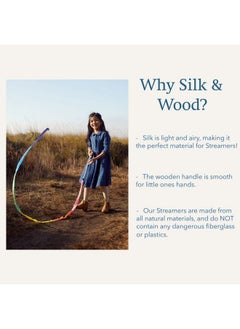 Sarah's Silks Rainbow Streamer - 8' Long Twirling Ribbon Wand for Kids | Montessori and Waldorf Toys  - Image 2