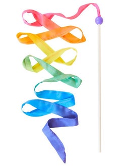 Sarah's Silks Rainbow Streamer - 8' Long Twirling Ribbon Wand for Kids | Montessori and Waldorf Toys  - Image 1
