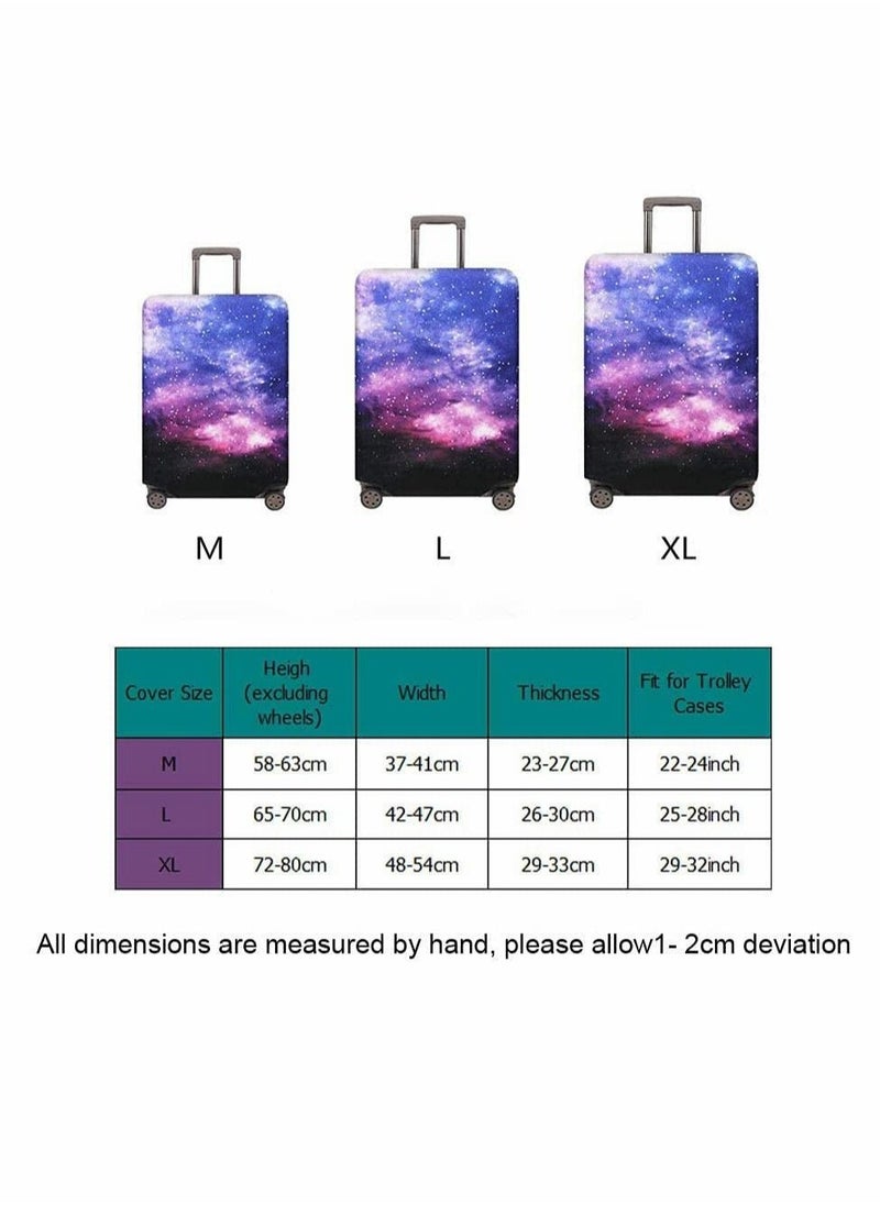Excefore - 25 28 In Travel Luggage Cover for 25-28 Inch Luggage Spandex Elastic Stretch Fabric Cover for Suitcase Luggage Protector Premium Elasticated Washable Luggage Trolley Case L - Image 1