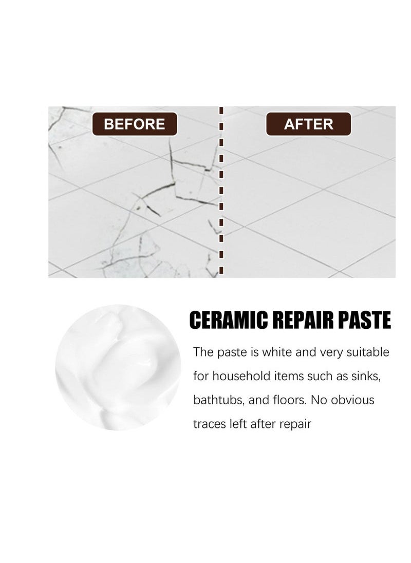 Captaintech Tile Repair Paste, 100ml Porcelain Repair Kit, Bathtub Repair Paste, Enamel Fiberglass Porcelain Acrylic Repair Cream, Tile Tub Sink and Shower Repair Paste for Scratches Holes Cracks  - Image 5
