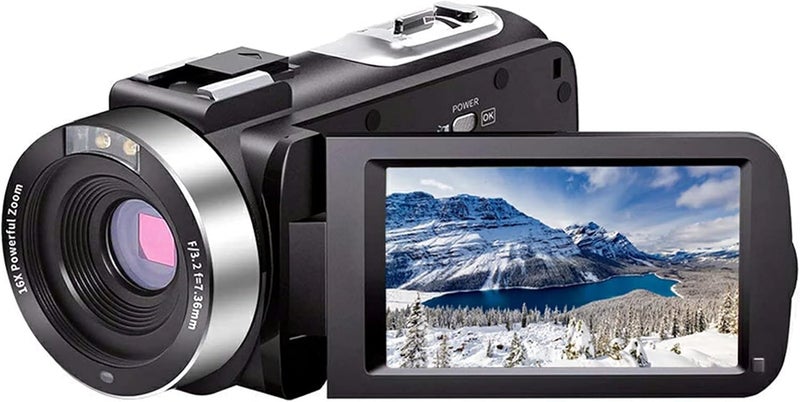 SEREE Video Camera Camcorder Full HD 1080P 30FPS 24.0 MP IR Night Vision Vlogging Camera Recorder 3.0 Inch IPS Screen 16X Zoom Camcorders Camera Remote Control with 2 Batteries - Image 1