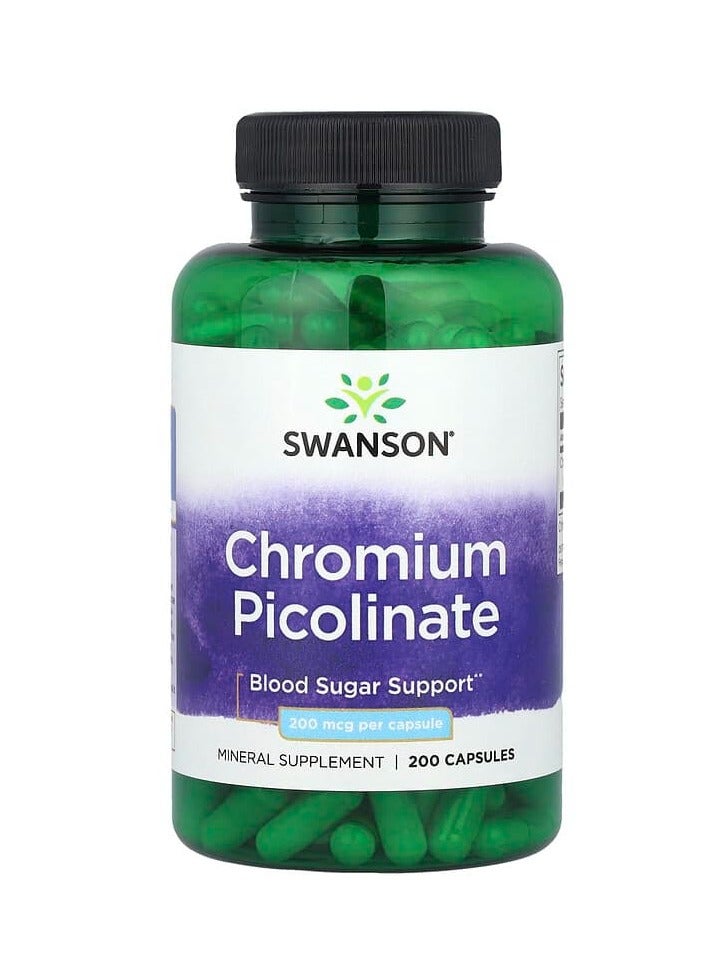 SWANSON Chromium Picolinate 200 mcg, 200 Capsules