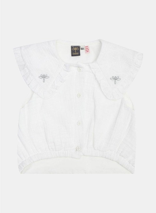 Tyess Girl White Blouse - Image 5