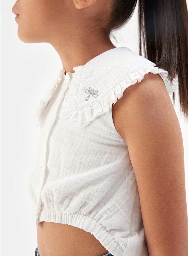 Tyess Girl White Blouse - Image 3