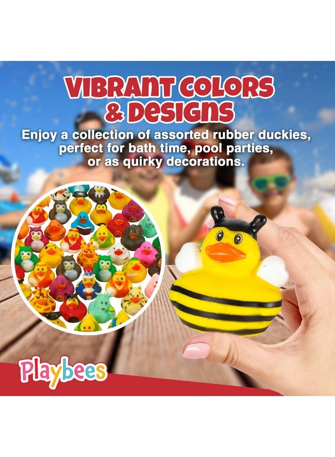 Playbees دُمى مطاطية من بلايبيز بكميات كبيرة - مجموعة 12 دمية متنوعة للأطفال والرضع لألعاب الاستحمام وحمام السباحة ونشاطات الشاطئ في الصيف وملحقات حفلات استقبال المواليد وحوافز الفصول الدراسية. - Image 3