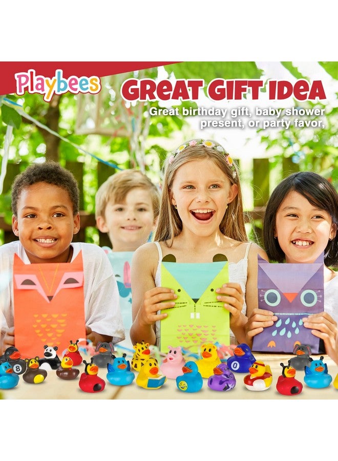 Playbees دُمى مطاطية من بلايبيز بكميات كبيرة - مجموعة 12 دمية متنوعة للأطفال والرضع لألعاب الاستحمام وحمام السباحة ونشاطات الشاطئ في الصيف وملحقات حفلات استقبال المواليد وحوافز الفصول الدراسية. - Image 5