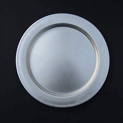 Frigya Kunefe Plate - Kunafa plate large 4-8 servings set of 2 silver color aluminum pans tray kataifi kunafeh knafeh cooking and serving plates for shredded kadaifi phyllo fillo dough pan/Turkish dessert - Image 3