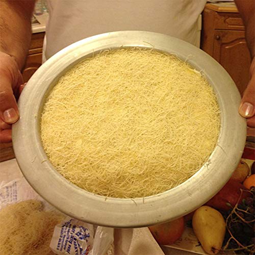 Frigya Kunefe Plate - Kunafa plate large 4-8 servings set of 2 silver color aluminum pans tray kataifi kunafeh knafeh cooking and serving plates for shredded kadaifi phyllo fillo dough pan/Turkish dessert - Image 5