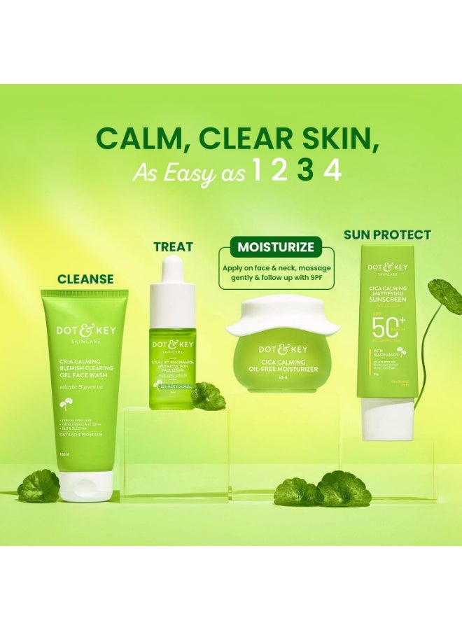 دوت آند كي مرطب دوت آند كي الخالي من الزيوت، غني بالنياسيناميد والسيكا (السنتيلا) | كريم وجه خفيف الوزن للبشرة الدهنية والحساسة والمعرضة لحب الشباب | يُخفف البقع الداكنة والعيوب ويُهدئ الاحمرار | عبوة 60 مل - Image 4