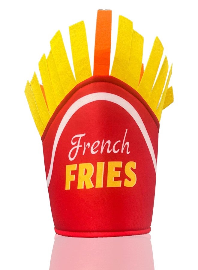Vaulted Skulls & Co French Fry Hat | Fast Food Costume Hat | French Fries Hats Costume Accessory | Funny Food Hats | Red/Yellow/Orange | 10.5" - Image 1