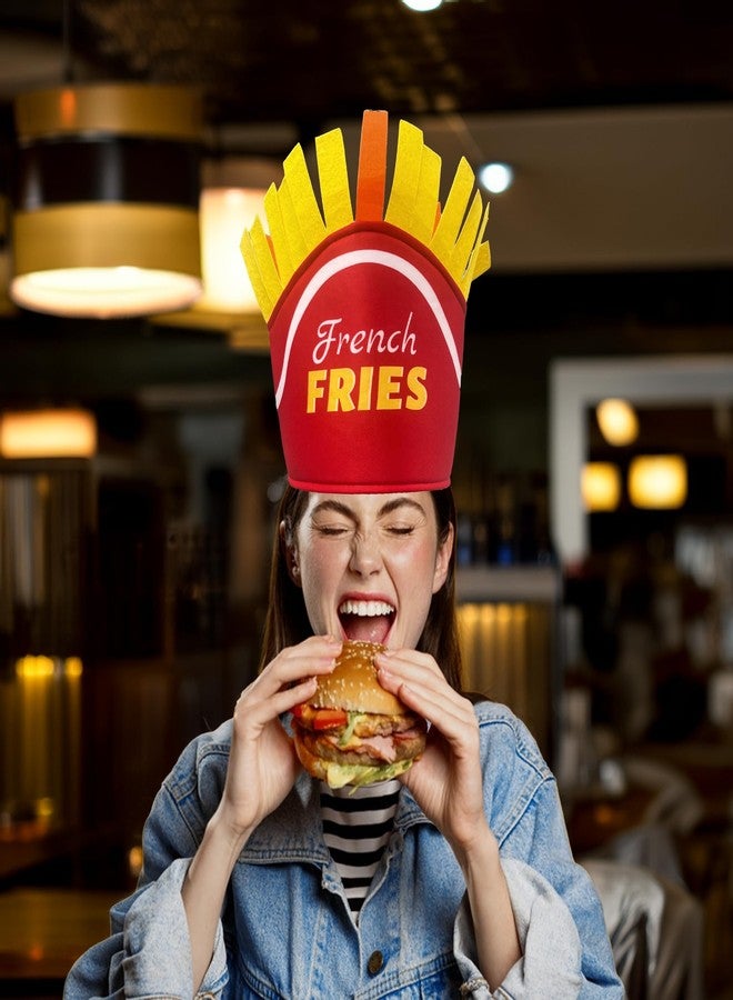 Vaulted Skulls & Co French Fry Hat | Fast Food Costume Hat | French Fries Hats Costume Accessory | Funny Food Hats | Red/Yellow/Orange | 10.5" - Image 3
