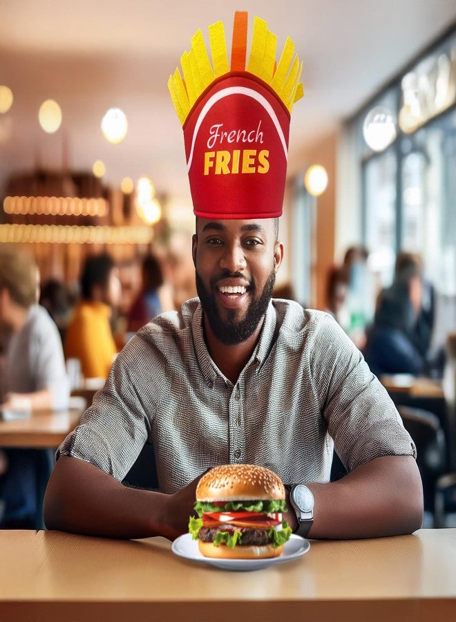 Vaulted Skulls & Co French Fry Hat | Fast Food Costume Hat | French Fries Hats Costume Accessory | Funny Food Hats | Red/Yellow/Orange | 10.5" - Image 4
