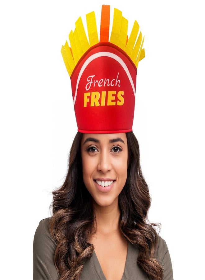Vaulted Skulls & Co French Fry Hat | Fast Food Costume Hat | French Fries Hats Costume Accessory | Funny Food Hats | Red/Yellow/Orange | 10.5" - Image 2