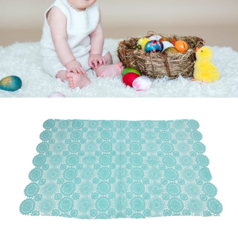 Green Lace Baby Photography Wrap Newborn Photo Prop Soft Headband Blanket - Image 5