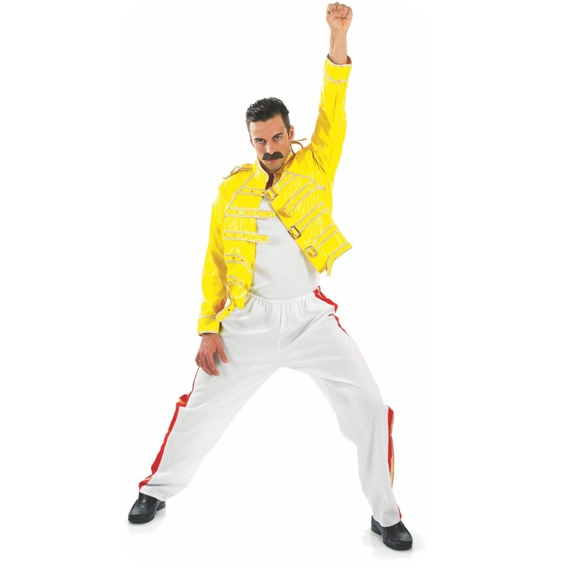 fun shack 80s Rock Costume for Men, Rocker Outfit, 80s Band Attire, Mens Singer Costume, Retro Rocker Look, Medium - Image 1
