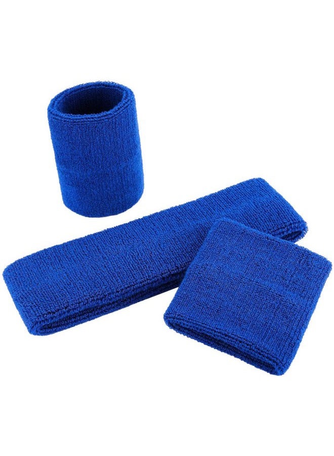 OnUpgo Sweatband Set Sports Headband Wristband Set Sweatbands Terry Cloth Wristband Wrist Sweatband Headbands Moisture Wicking Sweat Absorbing Head Band - Image 2