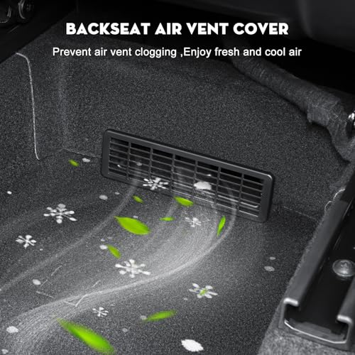 KUNIST 2PCS Rear Under Seat Air Vent Cover for Tesla Model Y Juniper, Backseat Floor Air Vent Cover Air Flow Vent Grille Protection for 2025-2026 Tesla Model Y Juniper Accessories - Image 3