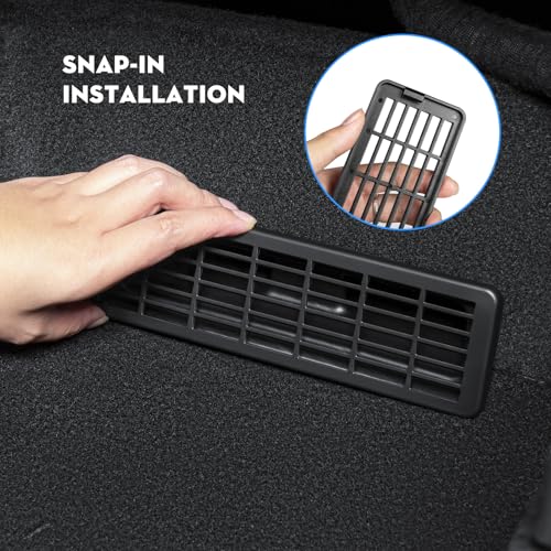 KUNIST 2PCS Rear Under Seat Air Vent Cover for Tesla Model Y Juniper, Backseat Floor Air Vent Cover Air Flow Vent Grille Protection for 2025-2026 Tesla Model Y Juniper Accessories - Image 4