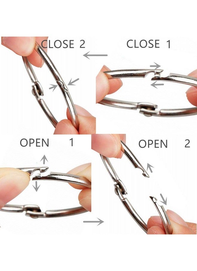 GOTOONE Book Binder Rings 2 Inch Office Loose Leaf Ring（20 Pack） Nickel Plated Silver  - Image 4