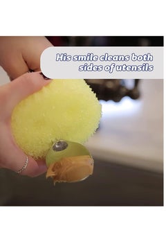 Plan A Multifunctional Cleaning Sponge, Flexible Sponge Soft in Warm Water, Strong in Cold Water, Deep Cleaning Sponge, Dishwasher Safe, Stain and Odor Resistant Kitchen Sponge (1, Blue)  - Image 5
