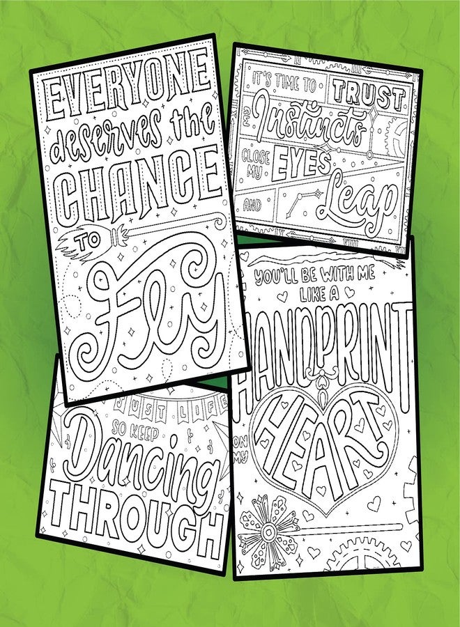 Coloring Broadway The Coloring Project - Wicked Inspired Coloring Pages (Set of 4), Like a Handprint on My Heart Broadway Musical Merchandise, Printed on Matte Card Stock (8 1/2” x 11”), Ideal Gift for a Theater Lover - Image 2