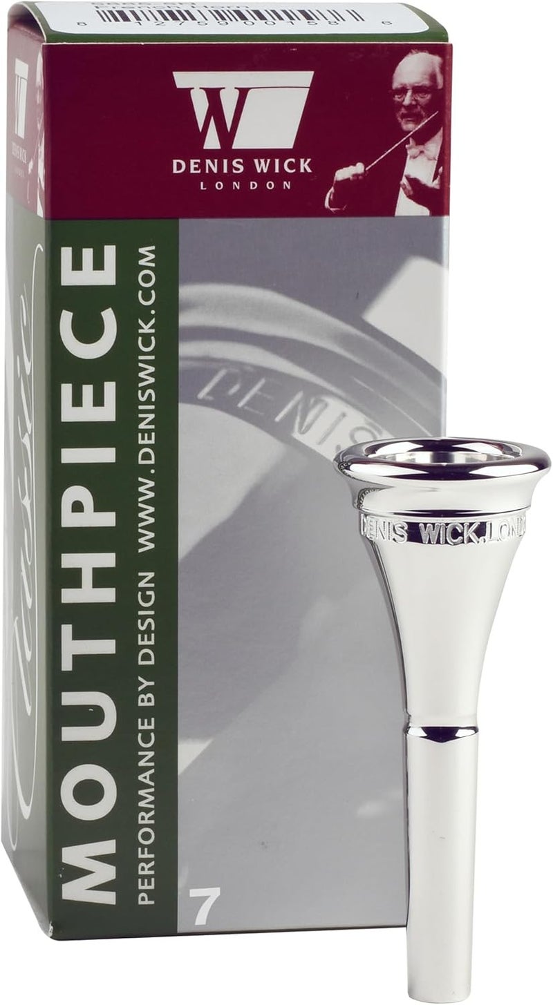 Denis Wick Classic French Horn Mouthpiece Silver Plated, 5885-7 - Precise Inner Rims & Barrel Backbore for Smooth Airflow, Secure Slotting & Clear Tone - French Horn Accessory - 17 x 4.48 x 4.5mm - Image 1