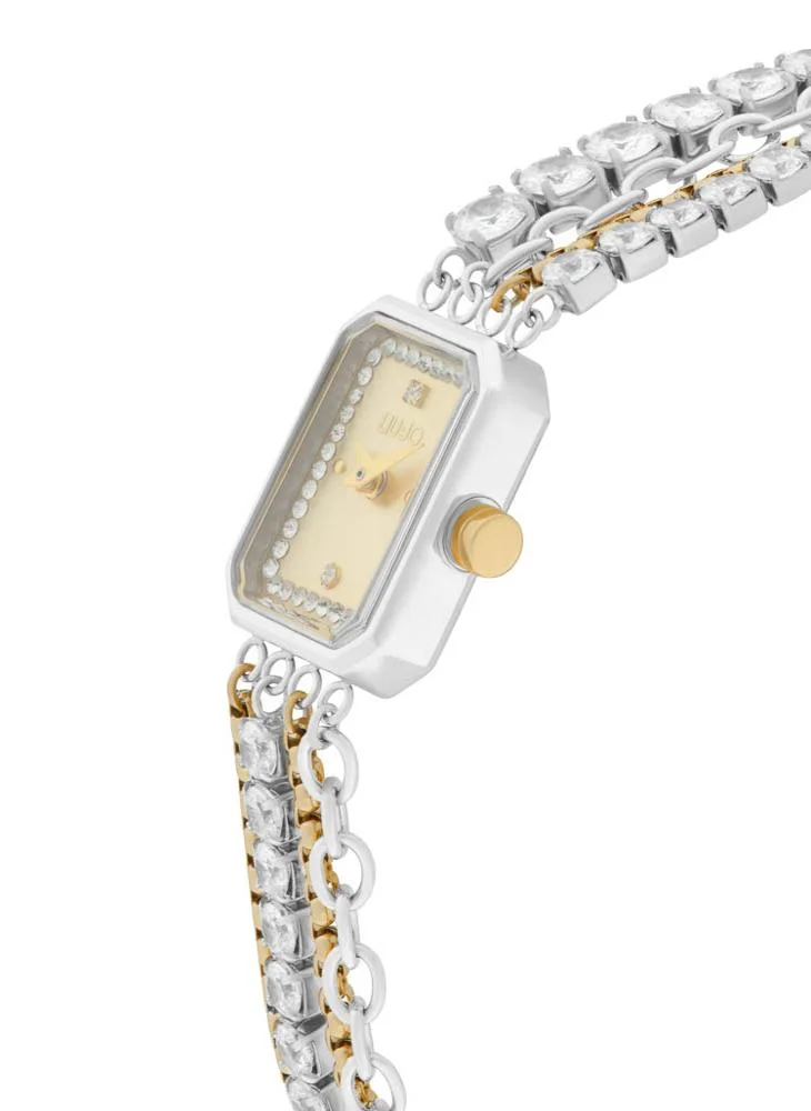 ليو جو ساعة لي جو بسلسلة مزدوجة اللون من الستانلس ستيل