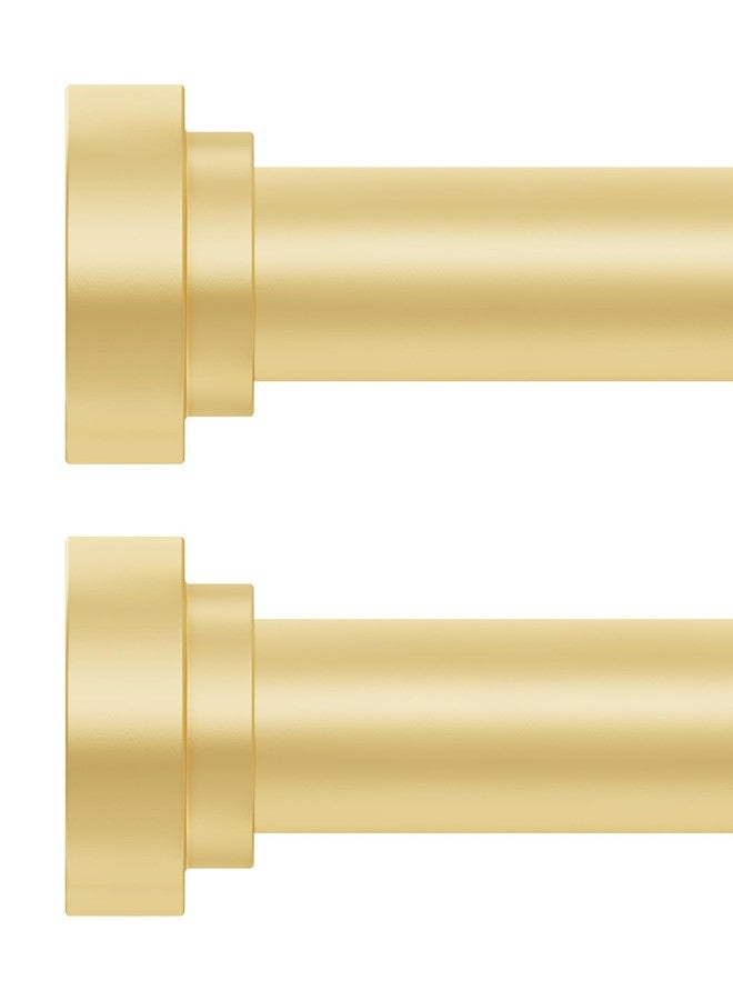 hei! dear 2 Pack Gold Curtain Rods for Windows 28 to 48 Inch (1.5-5ft), 1” Diameter Heavy Duty Curtain Rod, Adjustable Rods, Modern Decorative Drapery Rod, Brass Gold,30"-58" - Image 1