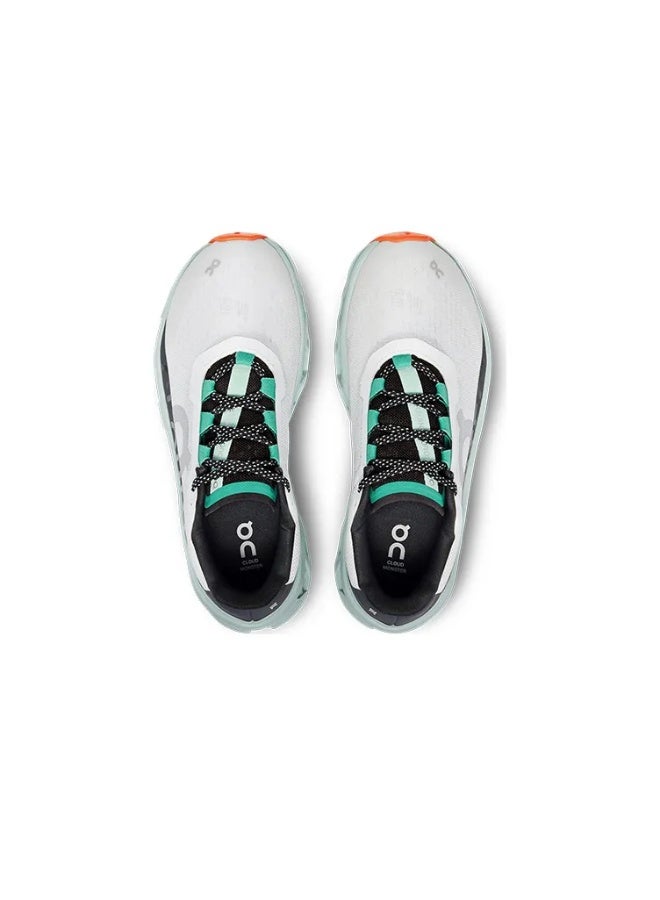 On Cloudmonster Trendy & Comfortable Sports Running Shoes, Fabric, Shock Absorption, Anti-Slip, Wear-Resistant, Breathable, High Resilience, Low-Top (White/Stream Green) - Image 4