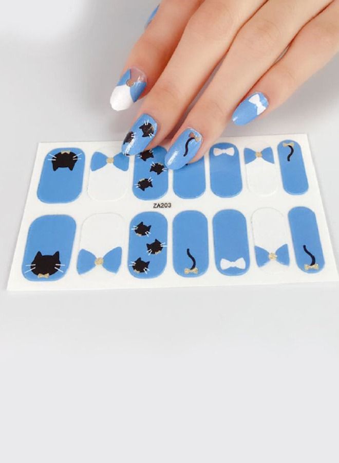 خيشة 14قطعة ستيكر للأضافر بتصاميم عصريه