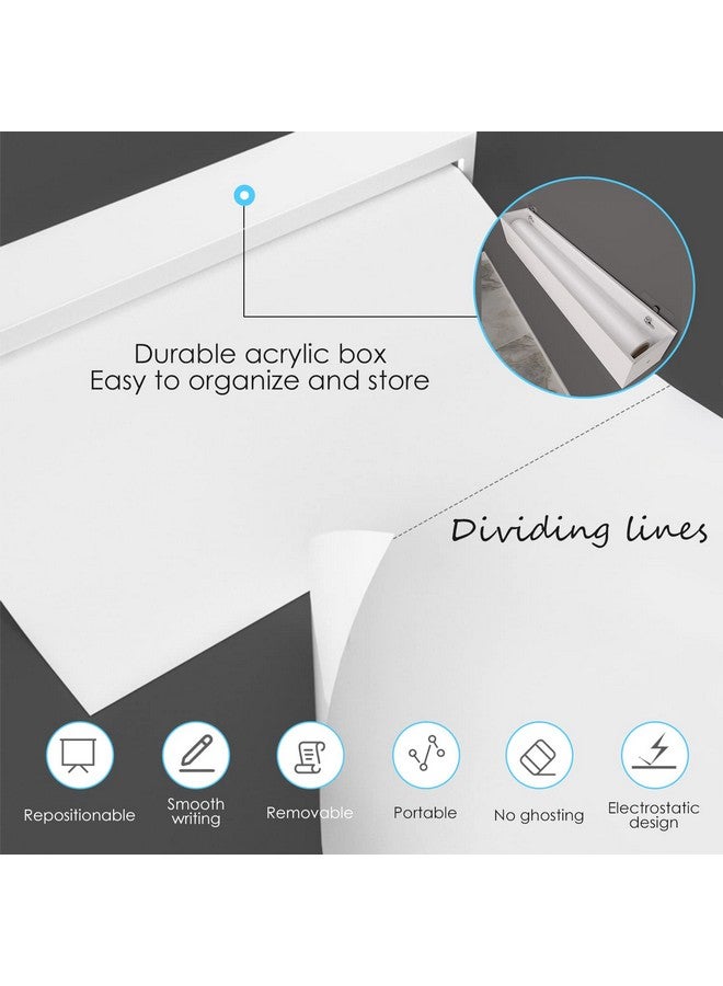 ZHIDIAN 2 Roll Static Cling Dry Erase Sheets, Removable Reusable Whiteboard Poster Paper For Wall, Portable White Board Dry Erase Wallpaper 16.5X23-30 Sheets - Image 4