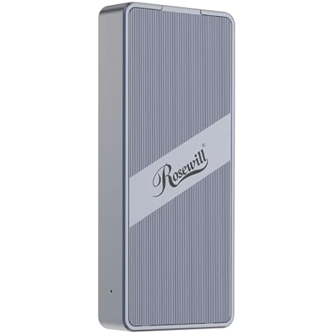 Rosewill 40GBPS M.2 NVME SSD ENCLOSURE WITH COOLING FAN, TRANSPARENT BACK PLATE, SUPPORT M.2 NVME SSD UP TO 8TB, COMPATIBLE WITH THUNDERBOLT 3/4/USB4/3.2/2.0 M1 M2 PRO/MAX, PC, MACBOOK, IPAD, CHROME - Image 1