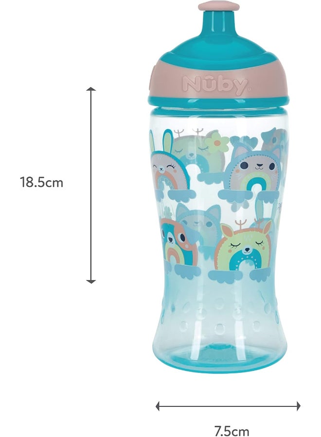 Nuby Super Slurp Cup, Toddler Straw Drinking Cup with Flip Straw Design, Leak Resistant Water Bottle for Everyday Hydration and Travel, Assorted - Image 2