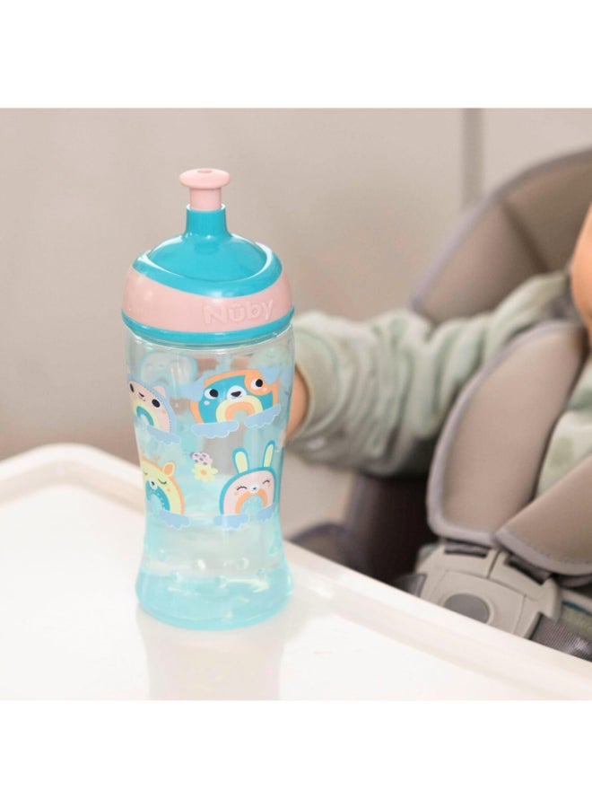 Nuby Super Slurp Cup, Toddler Straw Drinking Cup with Flip Straw Design, Leak Resistant Water Bottle for Everyday Hydration and Travel, Assorted - Image 3