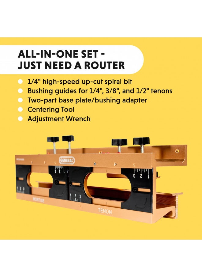 General Tools - General Tools Mortise and Tenon Jig #870 - Drill Template Set with Hollow Chisel Bit Attachment - Image 1