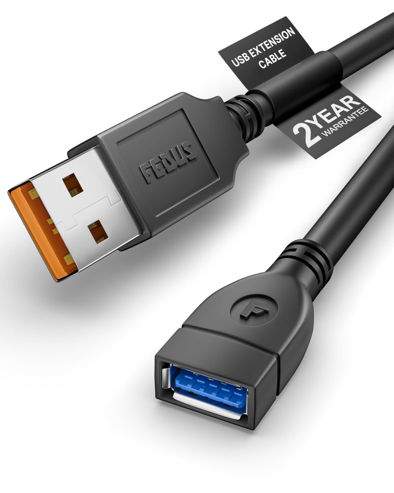 FEDUS TitanLink USB 2.0 Extension Cable Type-A Male to Female 5 Meter High-Speed 480Mbps Data Transfer Charging Extender Cord for TV, Printer, Webcam, Keyboard, Mouse, Gamepad, PC,Laptop,Hubs,Scanner - Image 1