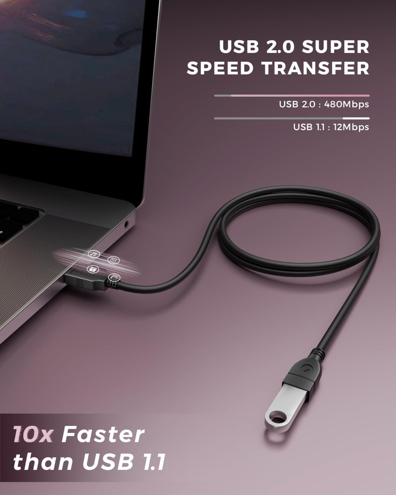 FEDUS TitanLink USB 2.0 Extension Cable Type-A Male to Female 5 Meter High-Speed 480Mbps Data Transfer Charging Extender Cord for TV, Printer, Webcam, Keyboard, Mouse, Gamepad, PC,Laptop,Hubs,Scanner - Image 5