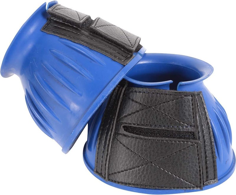 Cashel Company Rubber Horse Bell Boots Blue L - Image 1