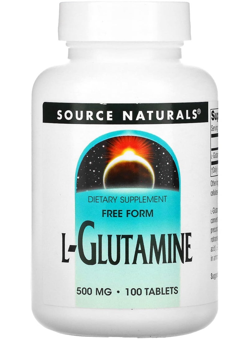 L-Glutamine, 500 mg, 100 Tablets