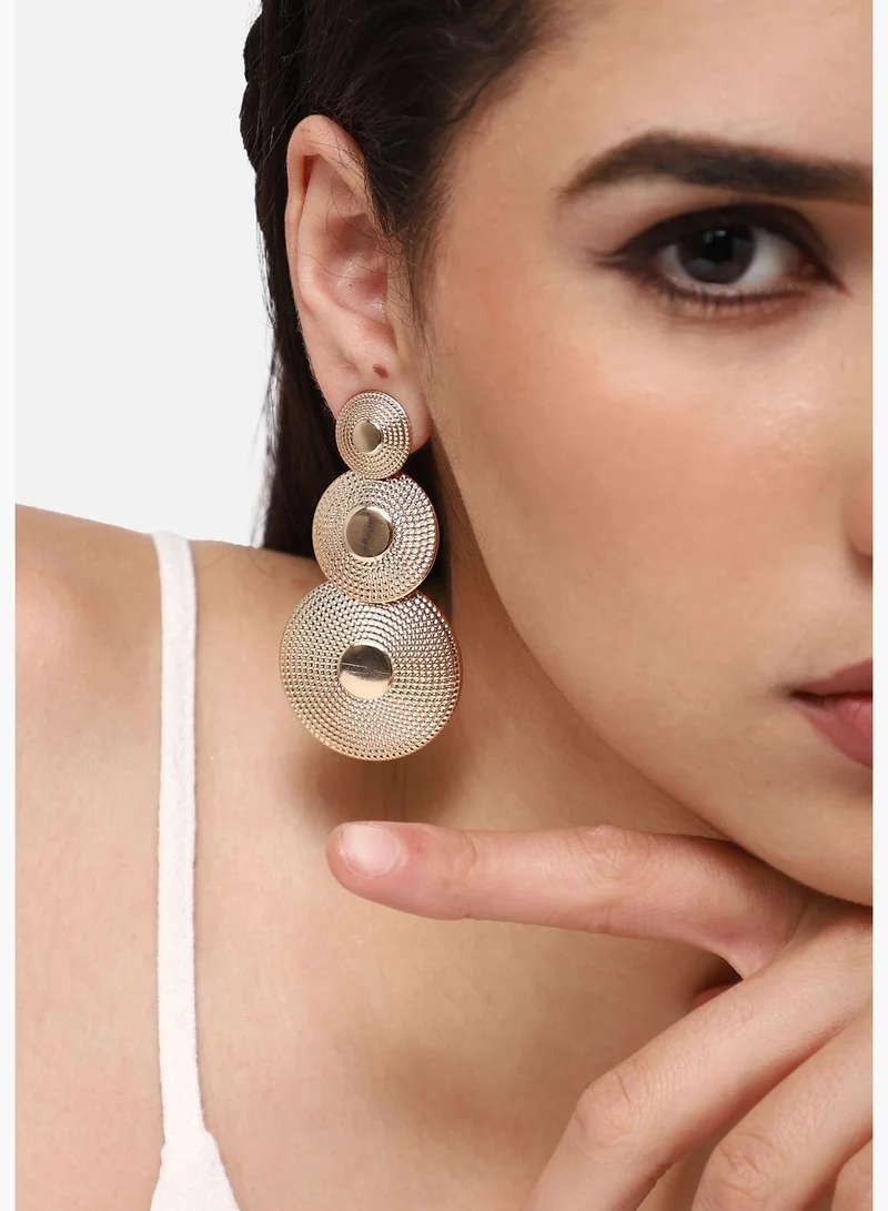 SOHI Gold Plated Party Designer Drop Earring For Women