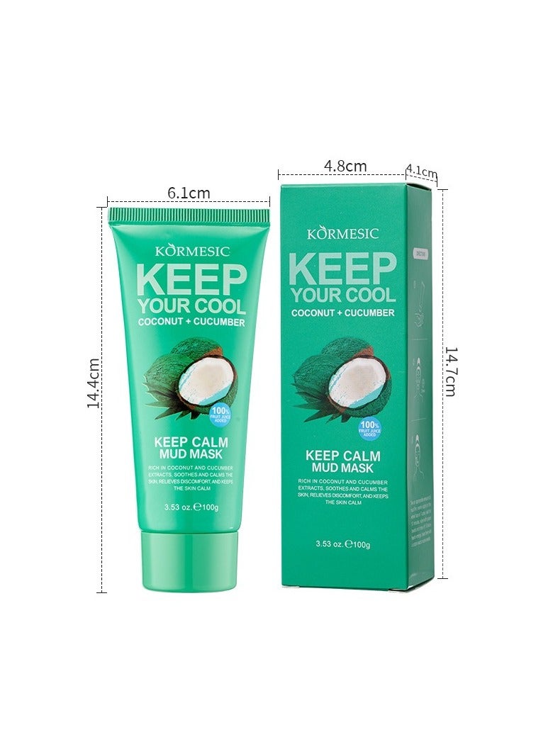 Kormesic قناع طين جوز الهند 100 جرام-تغذية وترطيب البشرة - Image 1