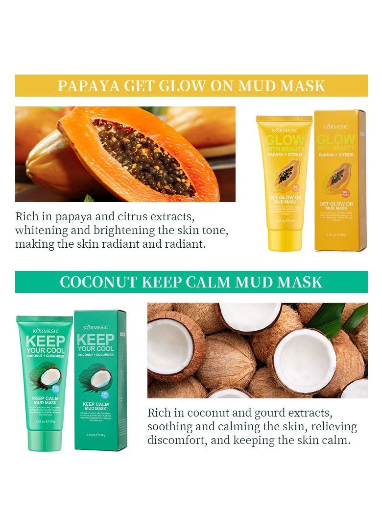 Kormesic قناع طين جوز الهند 100 جرام-تغذية وترطيب البشرة - Image 2