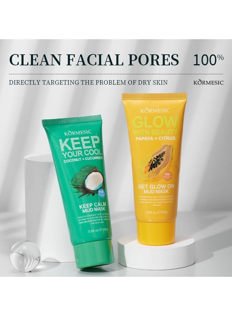 Kormesic قناع طين جوز الهند 100 جرام-تغذية وترطيب البشرة - Image 4