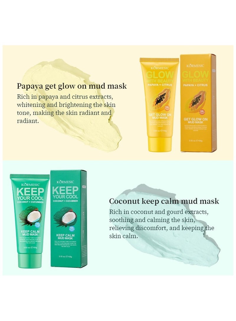 Kormesic قناع طين جوز الهند 100 جرام-تغذية وترطيب البشرة - Image 3