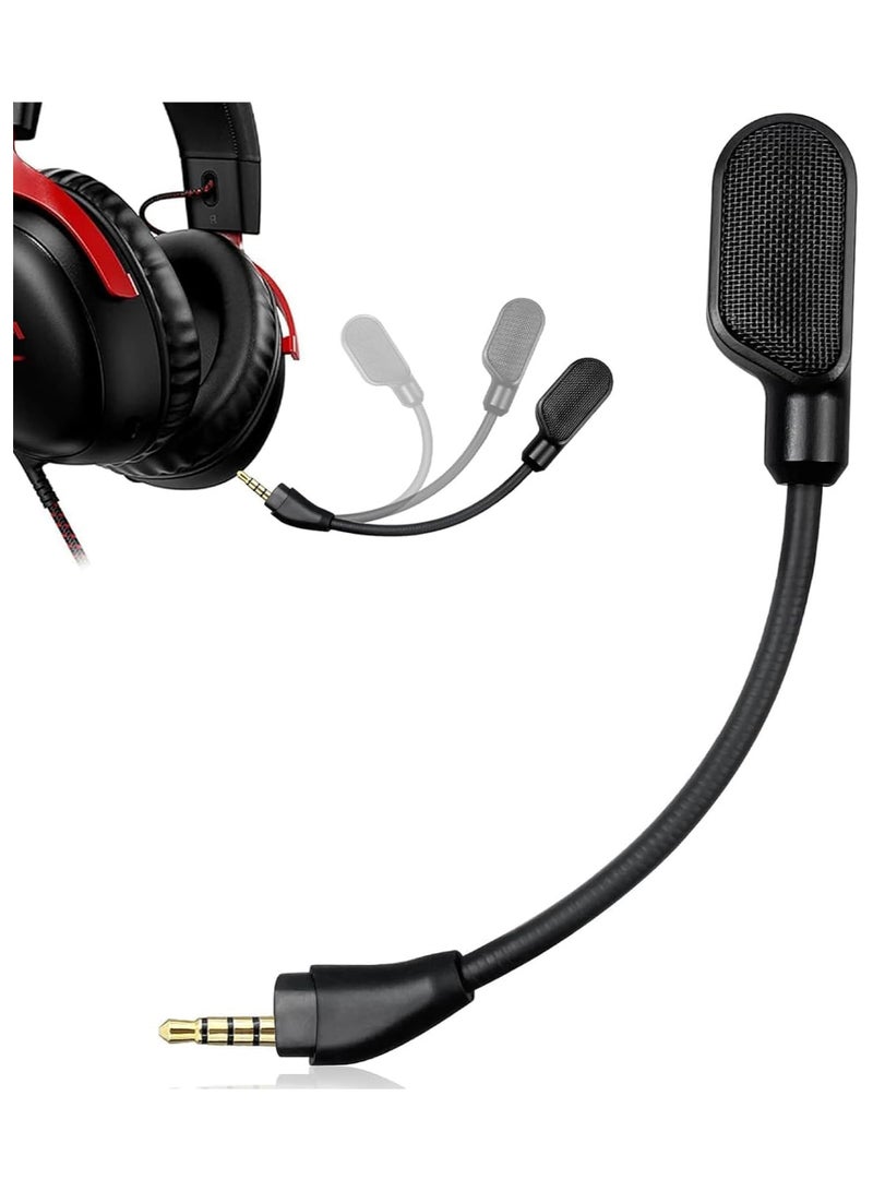 انسجام تم ترقية ميكروفون بديل يناسب سماعات الرأس اللاسلكية HyperX Cloud III مع ميكروفون احتياطي قابل للفصل وإلغاء الضوضاء للدردشة الصوتية للألعاب Crystal - Image 1