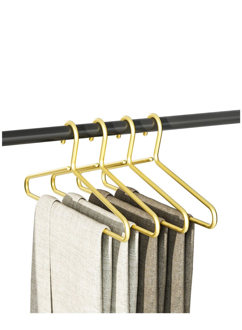KASTWAVE 17”Premium Matte Gold Aluminum Coat Hangers 8 pcs, Gold Metal Suit Hangers,Aluminum Alloy Clothes Hangers（Gold）  - Image 3