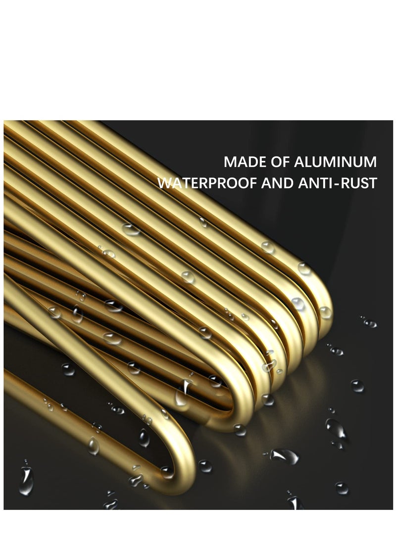 KASTWAVE 17”Premium Matte Gold Aluminum Coat Hangers 8 pcs, Gold Metal Suit Hangers,Aluminum Alloy Clothes Hangers（Gold）  - Image 5